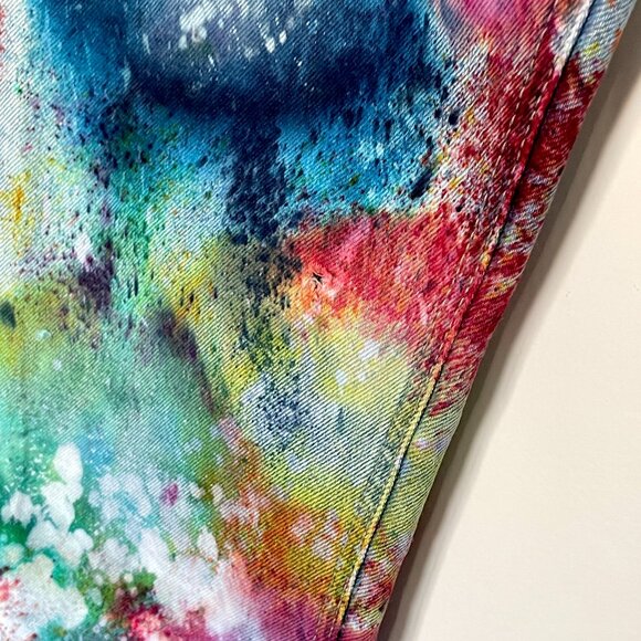 Free Speech Jeanies – Abstract Expressionist Size 8 Boyfriend style - Picture 2 of 16